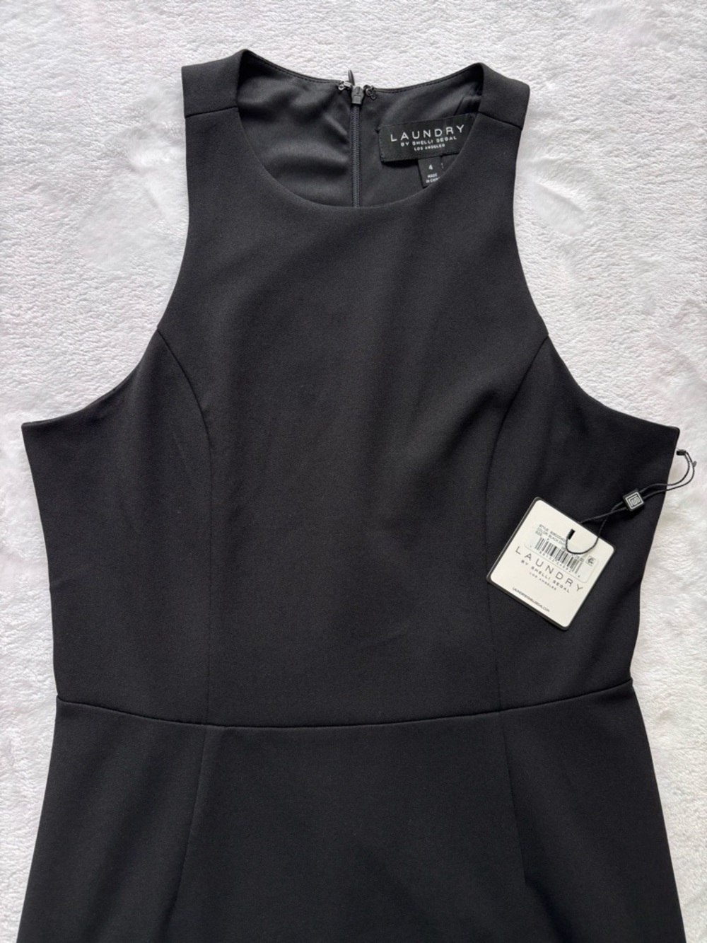 LAUNDRY by Shelli Segal Coco Fit & Flare Sleeveless Black Mini Dress--NWT--4 - Picture 3 of 15
